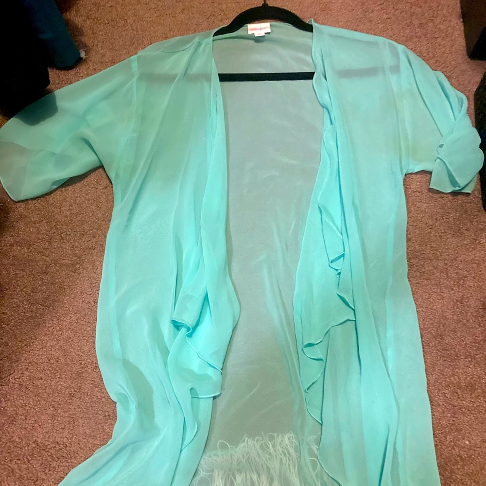 Sea foam Green Lularoe kimono